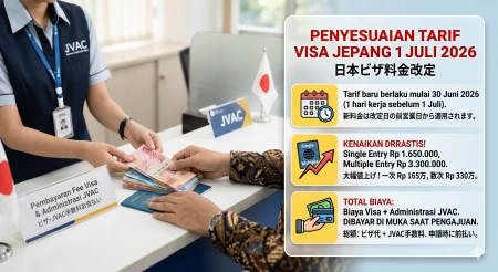 Kenaikan Drastis Tarif Visa Jepang Mulai 1 Juli 2026, Single Entry Menjadi Rp 1,65 Juta